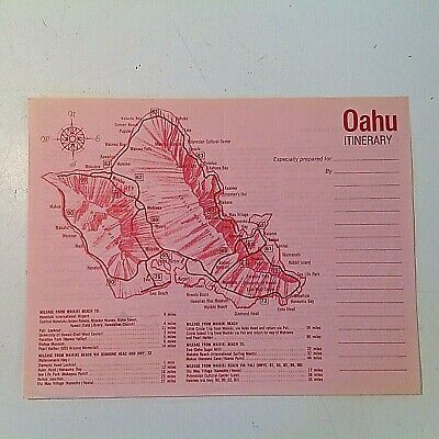 Vintage 1972 Hawaii Trip Lot of 9 Kona Surf Resort Travel Islands Itinerary Map  Без бренда - фотография #11