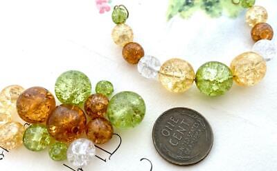 Vintage Translucent Crackle Glass Beads Mix 64 Без бренда - фотография #2