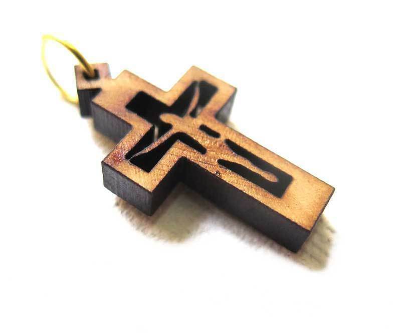  Wood Olive HandMade Cross Pendants Necklace Holy Land Bethlehem Crosses Rosary Без бренда - фотография #6
