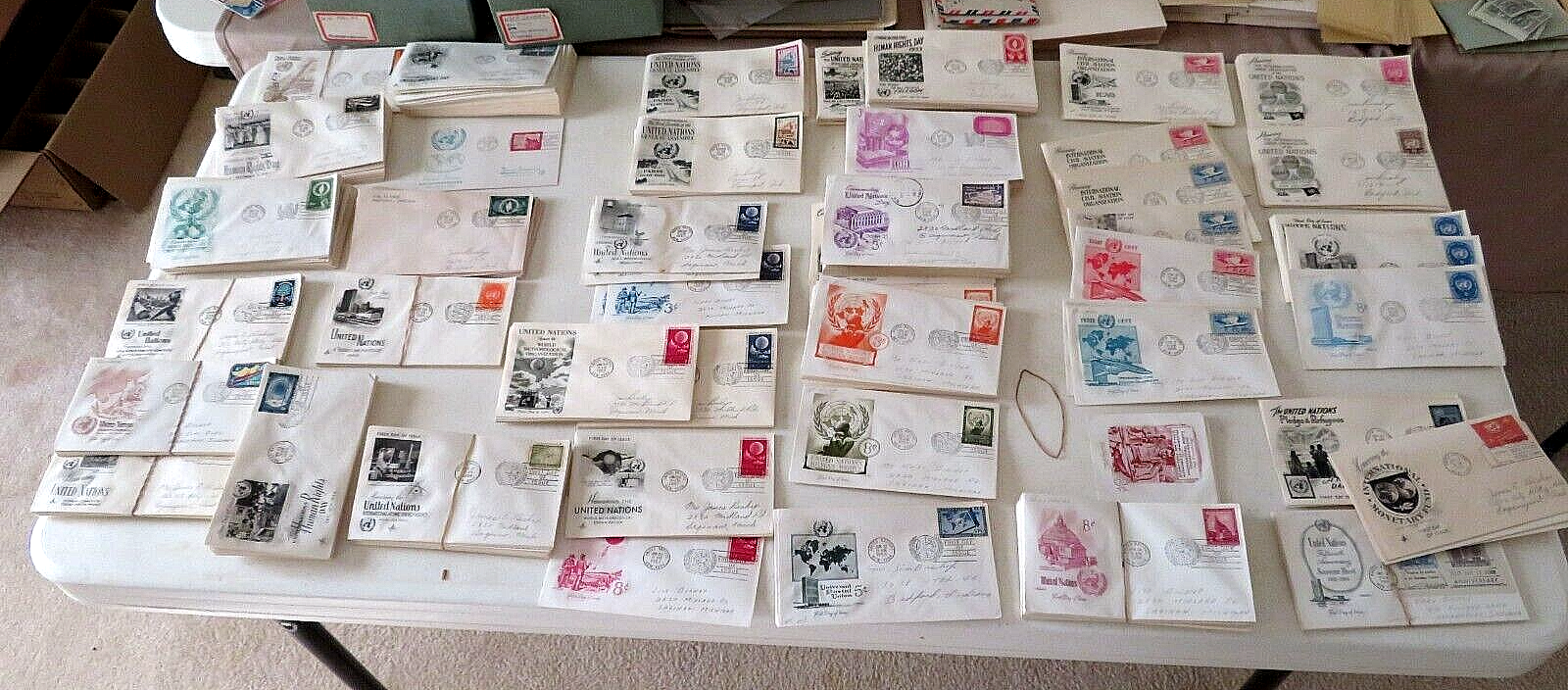 RANDOM LOT OF TEN UNITED NATIONS POSTAL FIRST DAY OF ISSUE CACHETS COVERS 1950s Без бренда