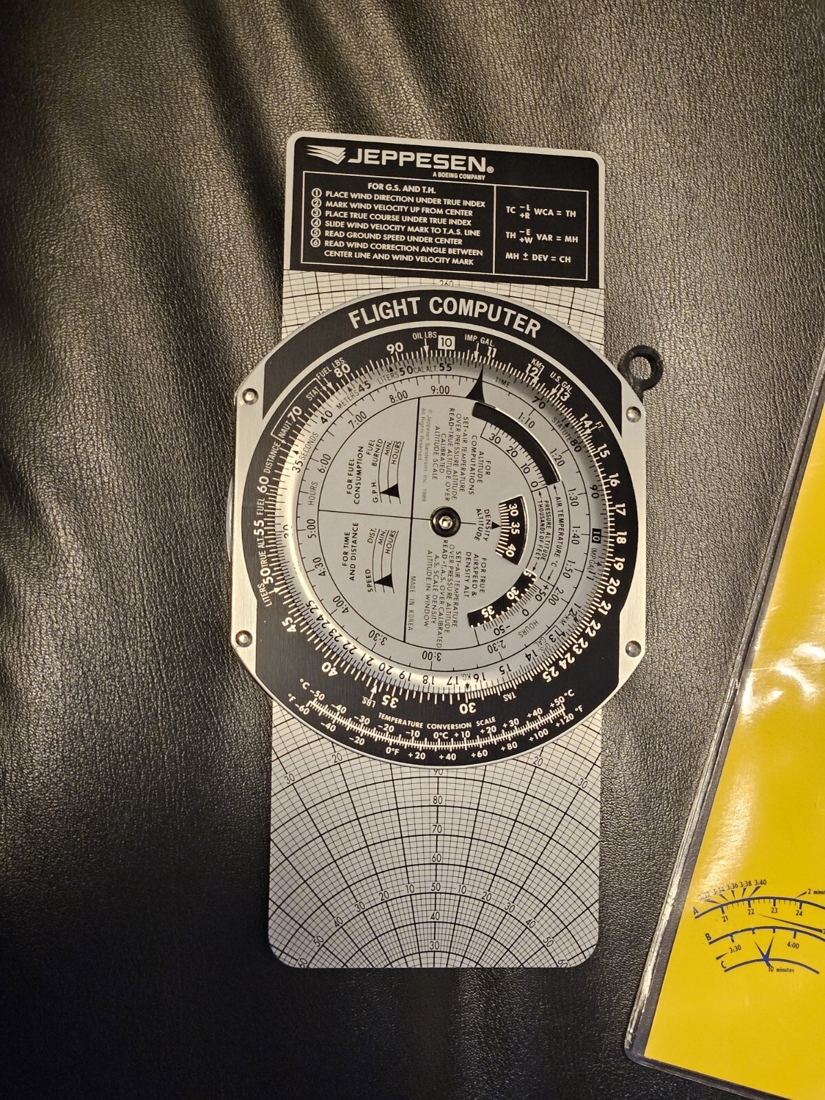 Jeppesen Slide Graphic Flight Computer Metal with manual and case-NEW Old Stock Без бренда - фотография #3
