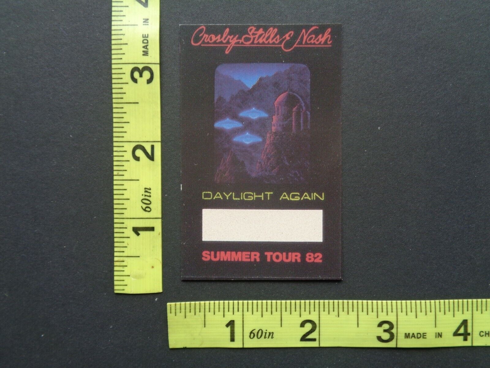 CROSBY STILLS NASH, "1982 tour" Original OTTO Backstage pass laminate cards Без бренда - фотография #2