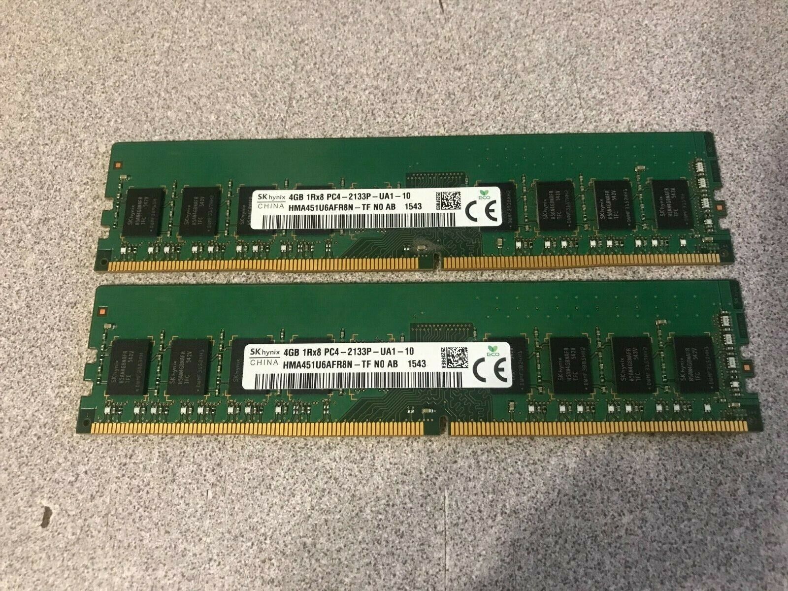 Lot of 8 GB (4 GB x 2) SK Hynix DDR4 PC4-2133P Desktop RAM Quick Ship SK hynix HMA451U6AFR8N