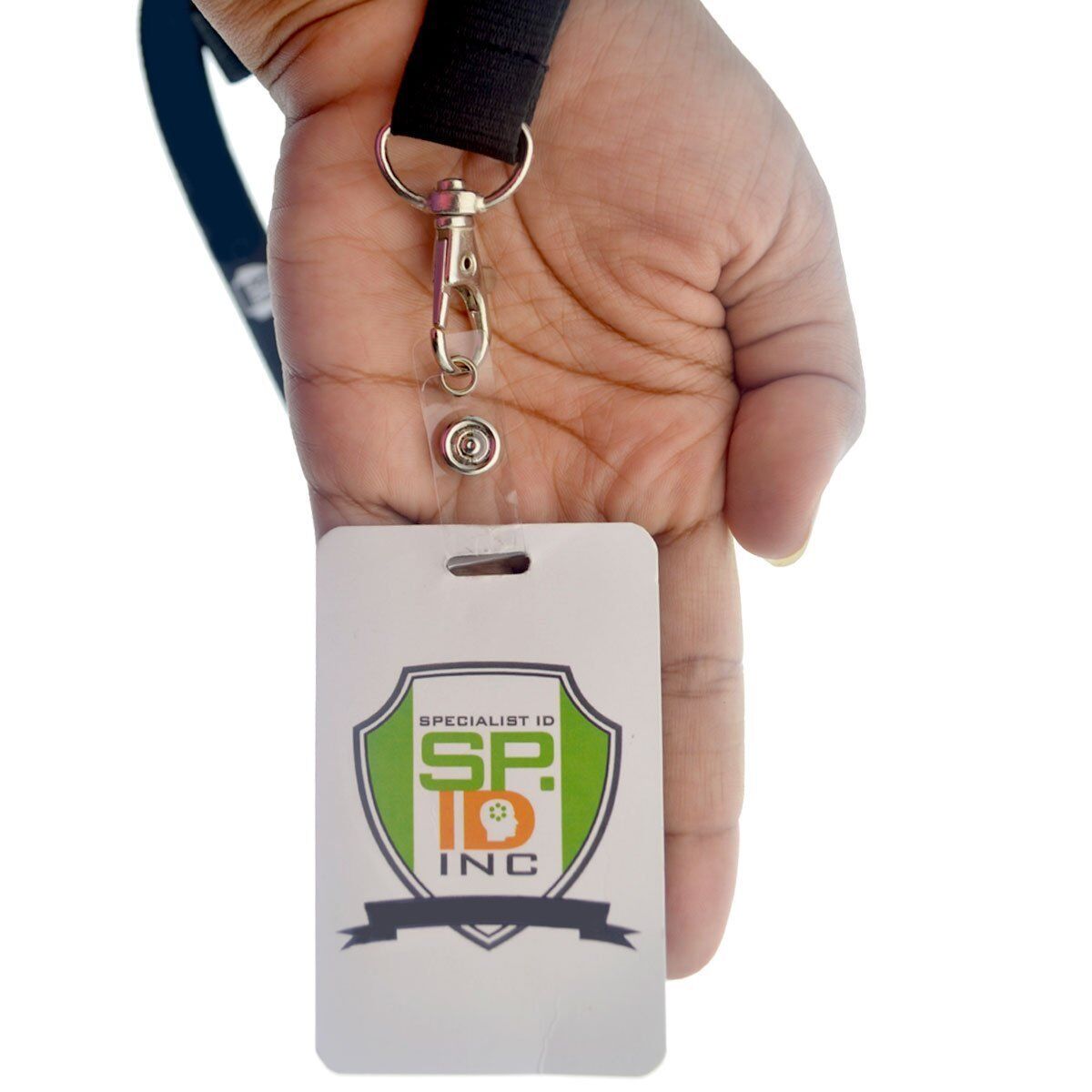 10 Clear Vinyl Plastic ID Badge Holder Straps w Snap & Eyelet Hole for Key Ring Specialist ID SPID-9280 - фотография #4
