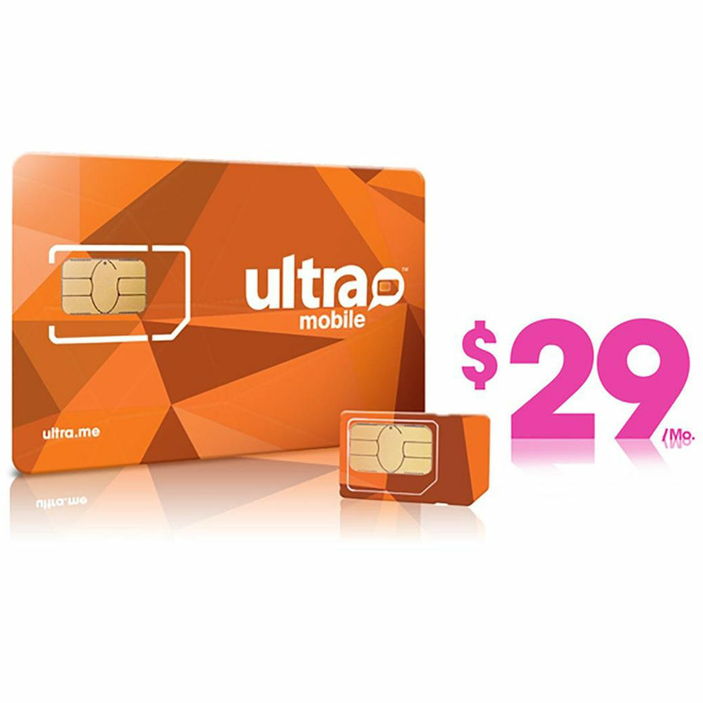 Lot of 10 1st Month Pre-Loaded Ultra Mobile SIM Card with $29 Plan, 6GB included Ultra Mobile ULTRA29, UM TP ORANGE $29