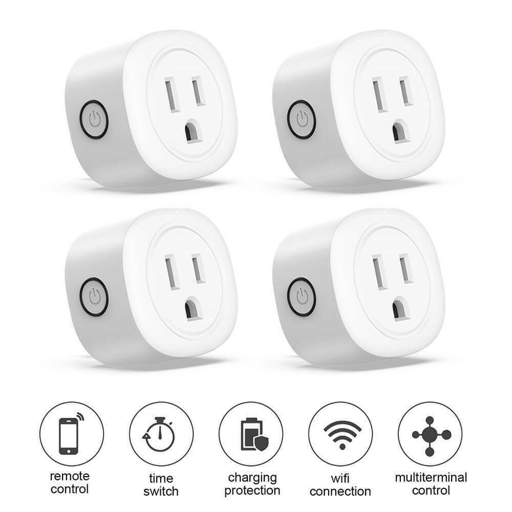 4 Pack Wifi Smart Plug Outlet Phone Remote Control Socket Timer Alexa Google US Kootion Does not apply