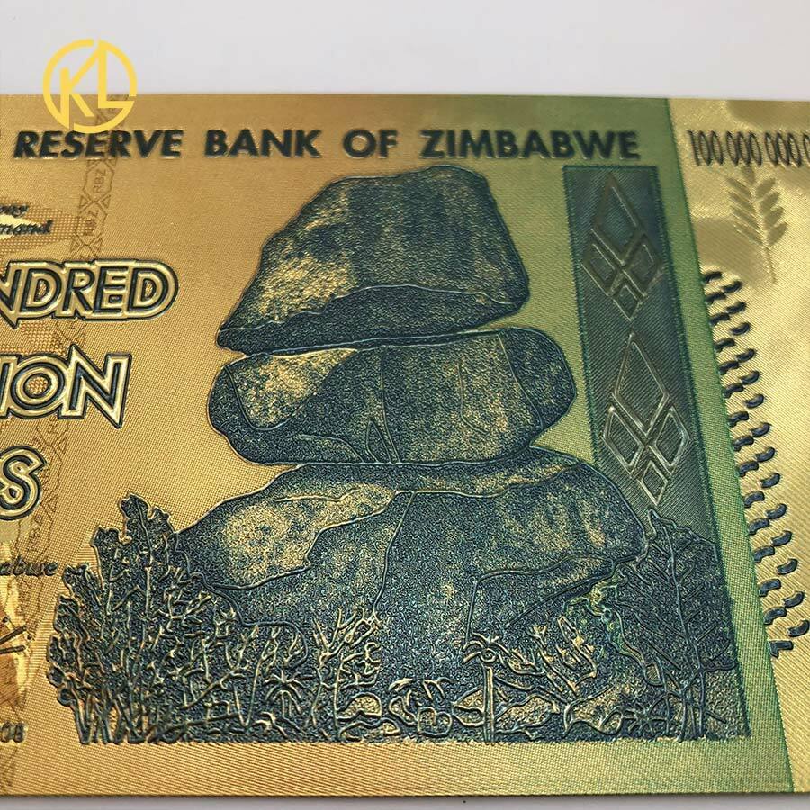 10 pcs/lot  Zimbabwe100 Quintillion Dollars Gold Banknotes for collection Без бренда - фотография #5
