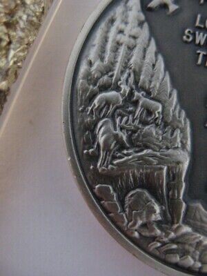 1-OZ .925 LONGINES STERLING SILVER DETAILED BALD EAGLE 3D HIGH RELIEF COIN+GOLD Без бренда - фотография #7