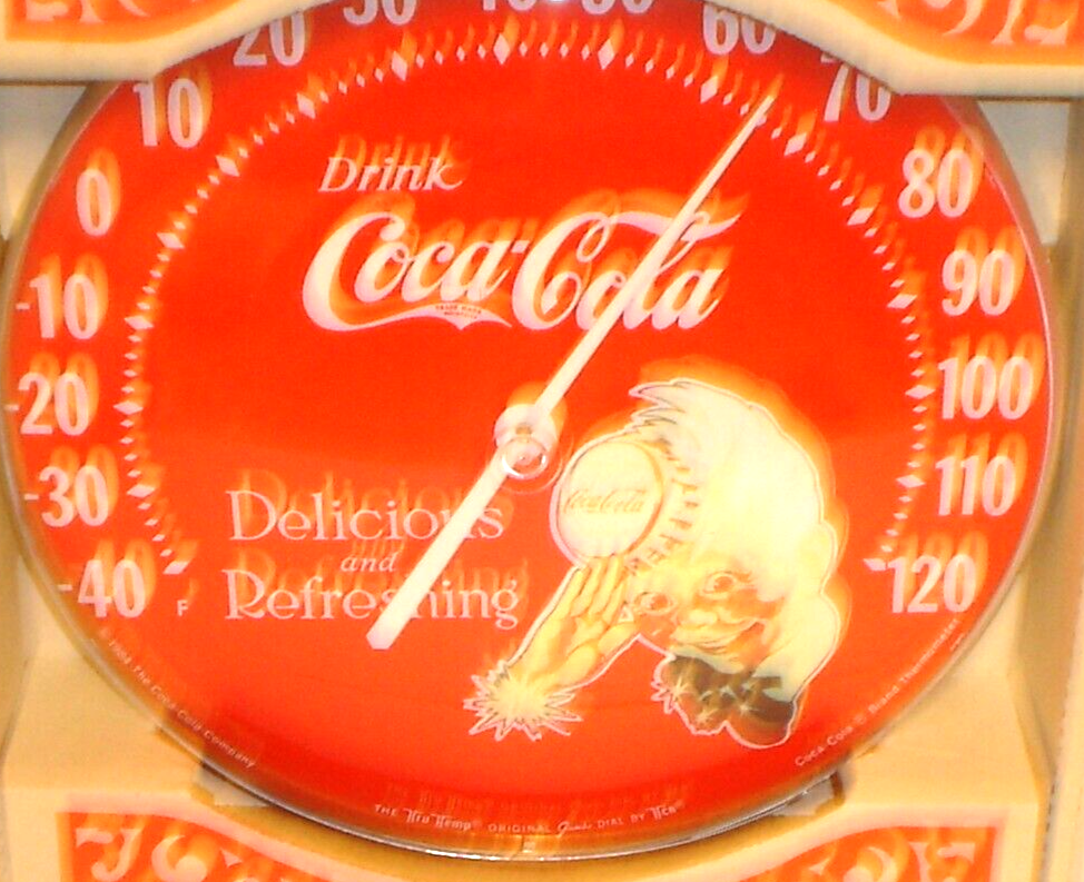 Vintage 1984 Tru Temp Coca-Cola Sprite Boy Jumbo Dial Thermometer USA New In Box Coca-Cola - фотография #2