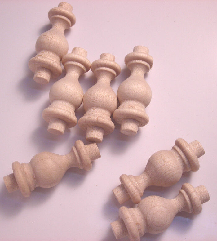 WOOD SPINDLES 25 Birch Spindles for Crafts Size 1-1/8 inch   ( plus tenons )  Без бренда - фотография #2