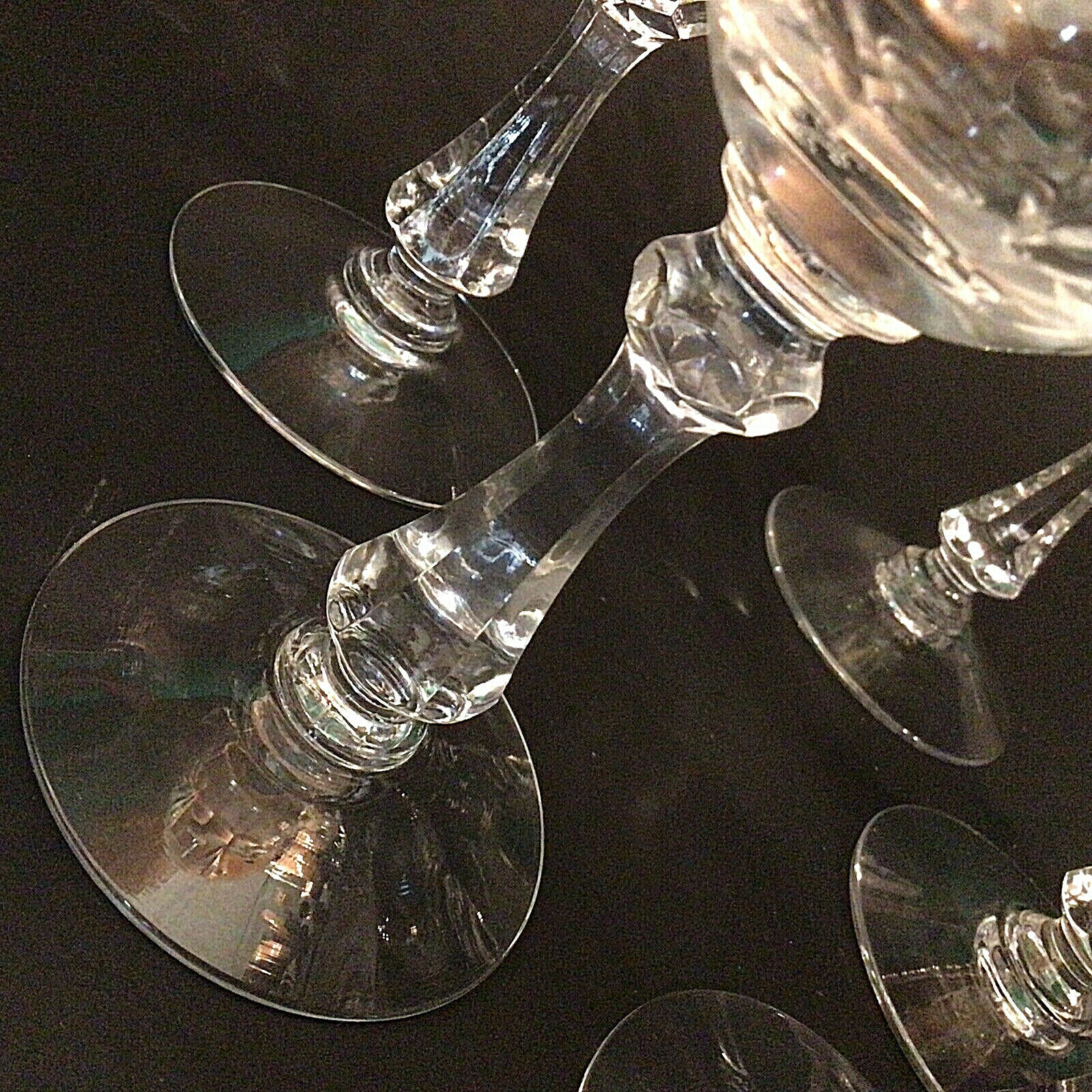 CAMBRIDGE WINE GLASSES EUCLID SET OF 5 RARE VINTAGE MID CENTURY MODERN CAMBRIDGE GLASS - фотография #5