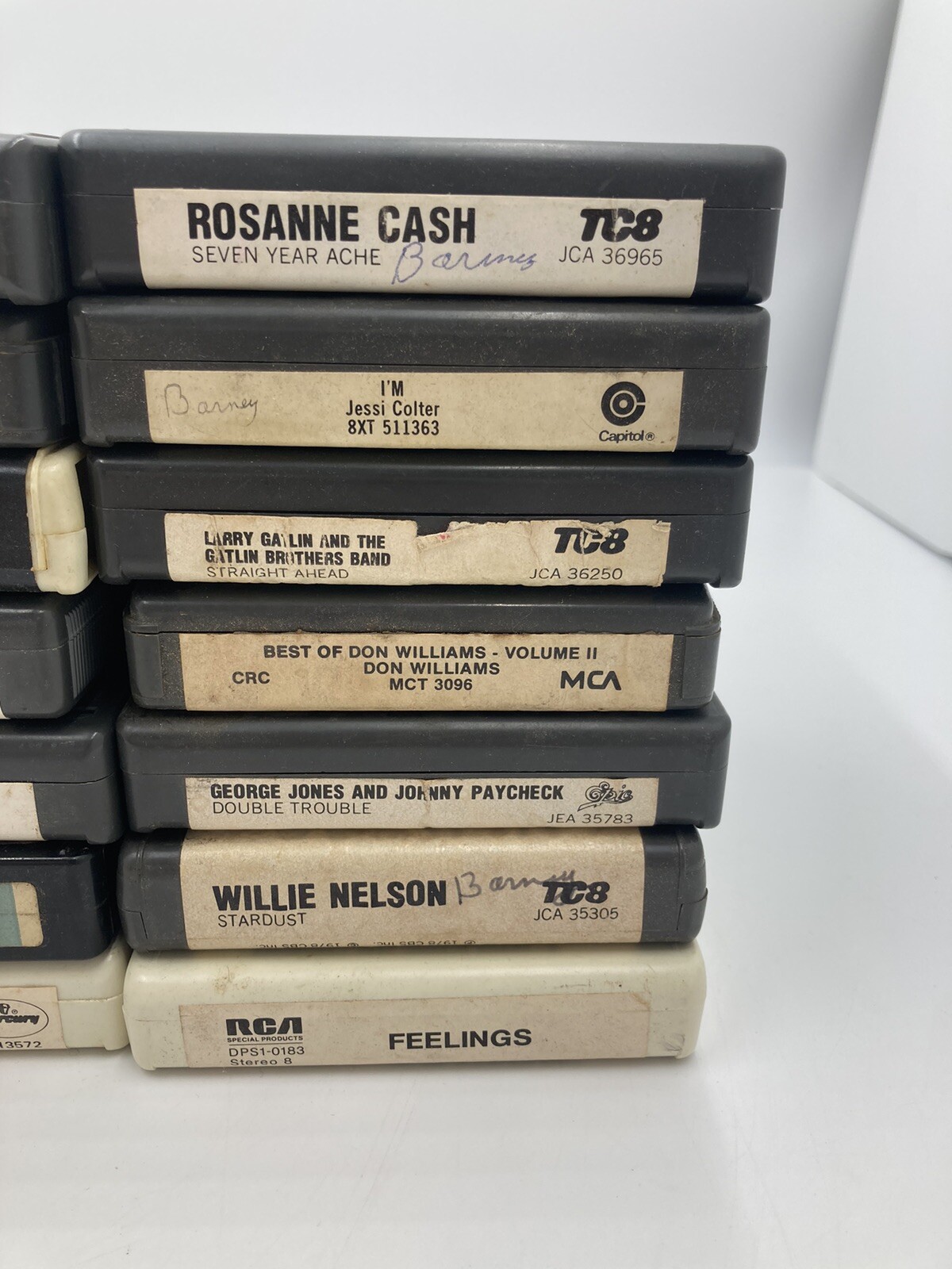 Lot of 8 Track Tape Cartridges Styx Kenny Rogers George Jones John Cougar 28 Qty Без бренда - фотография #5