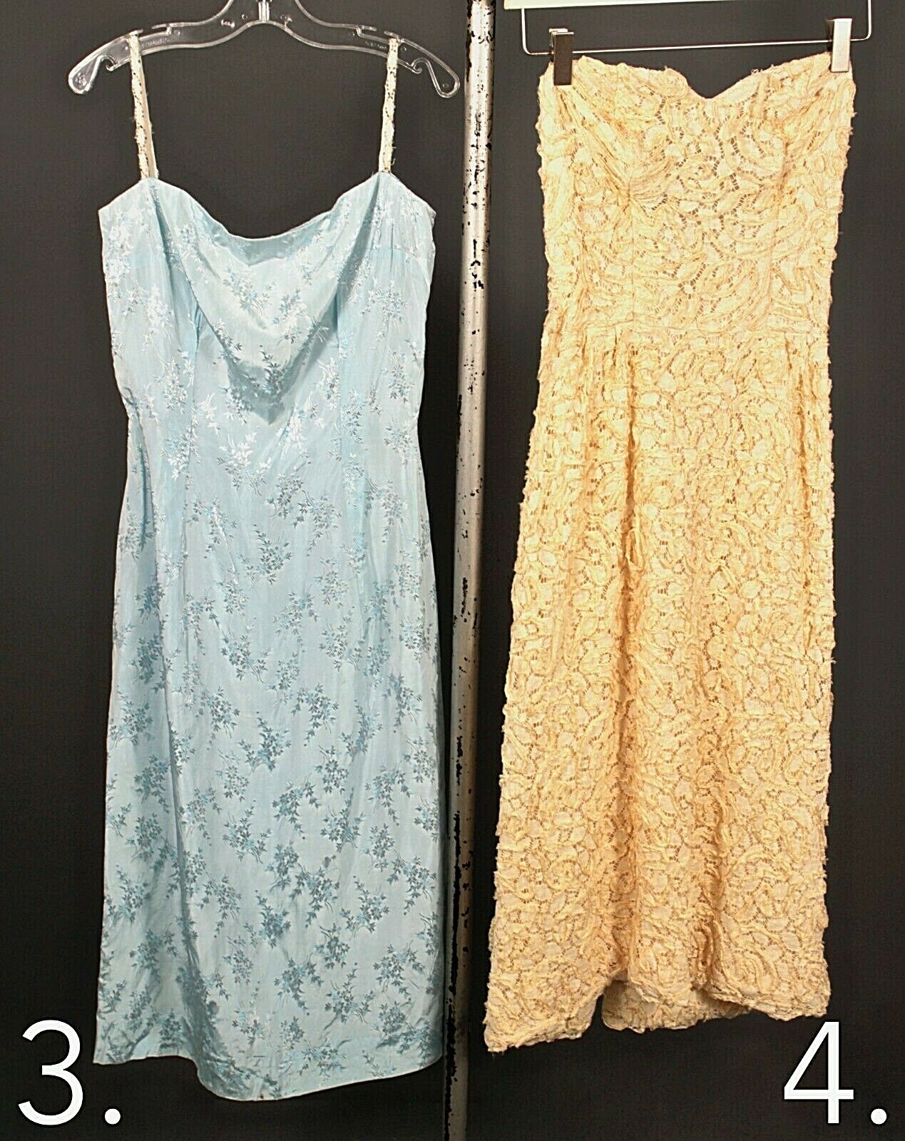 VTG Lot of 13 50s AS IS Formal Gowns Assorted Sizes & Colors 1950s Dresses Assorted - фотография #3