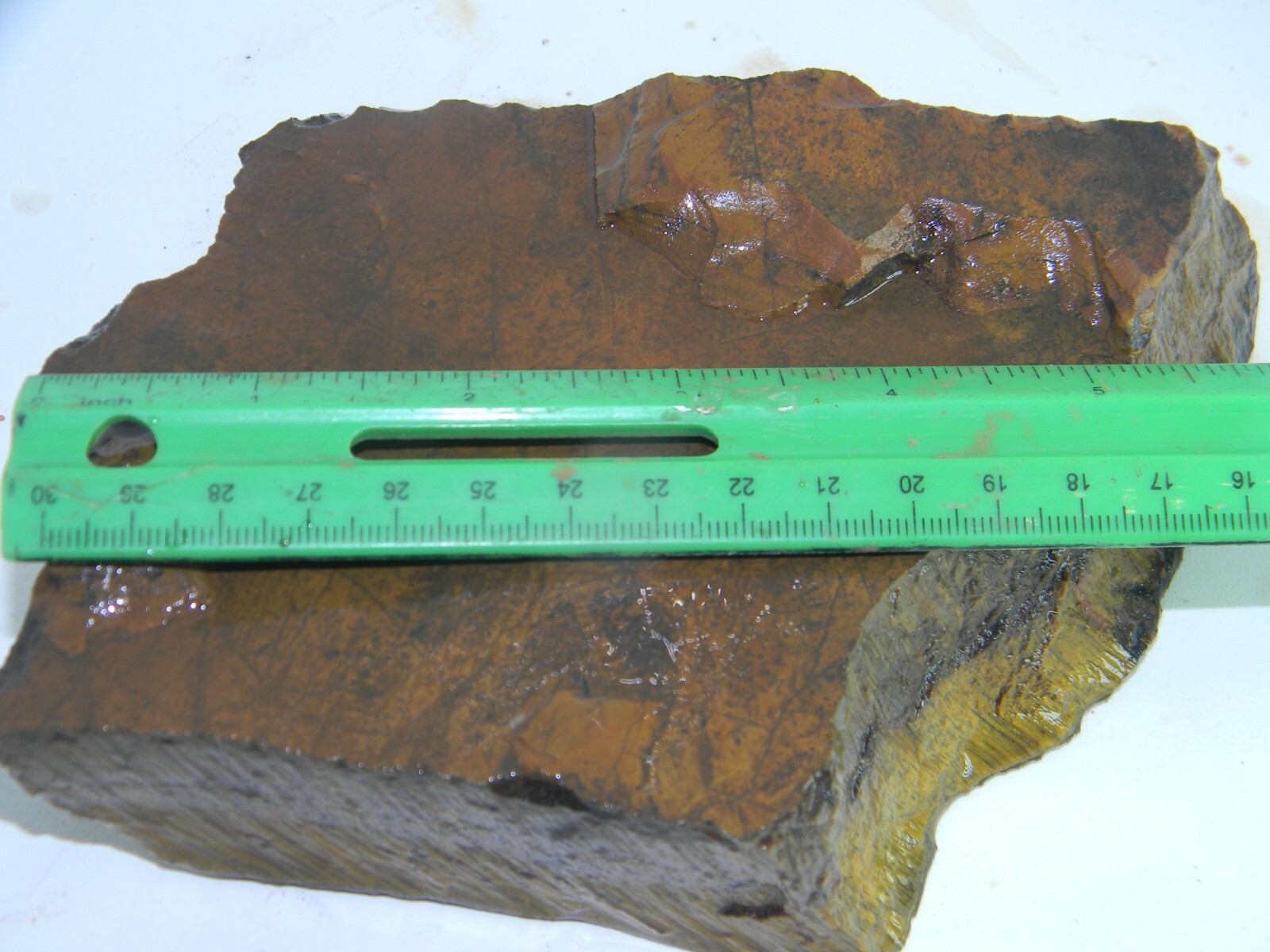 6 lbs Thick Slab Gold Premium Tiger Eye Rough Two Slabs #118 Без бренда - фотография #4