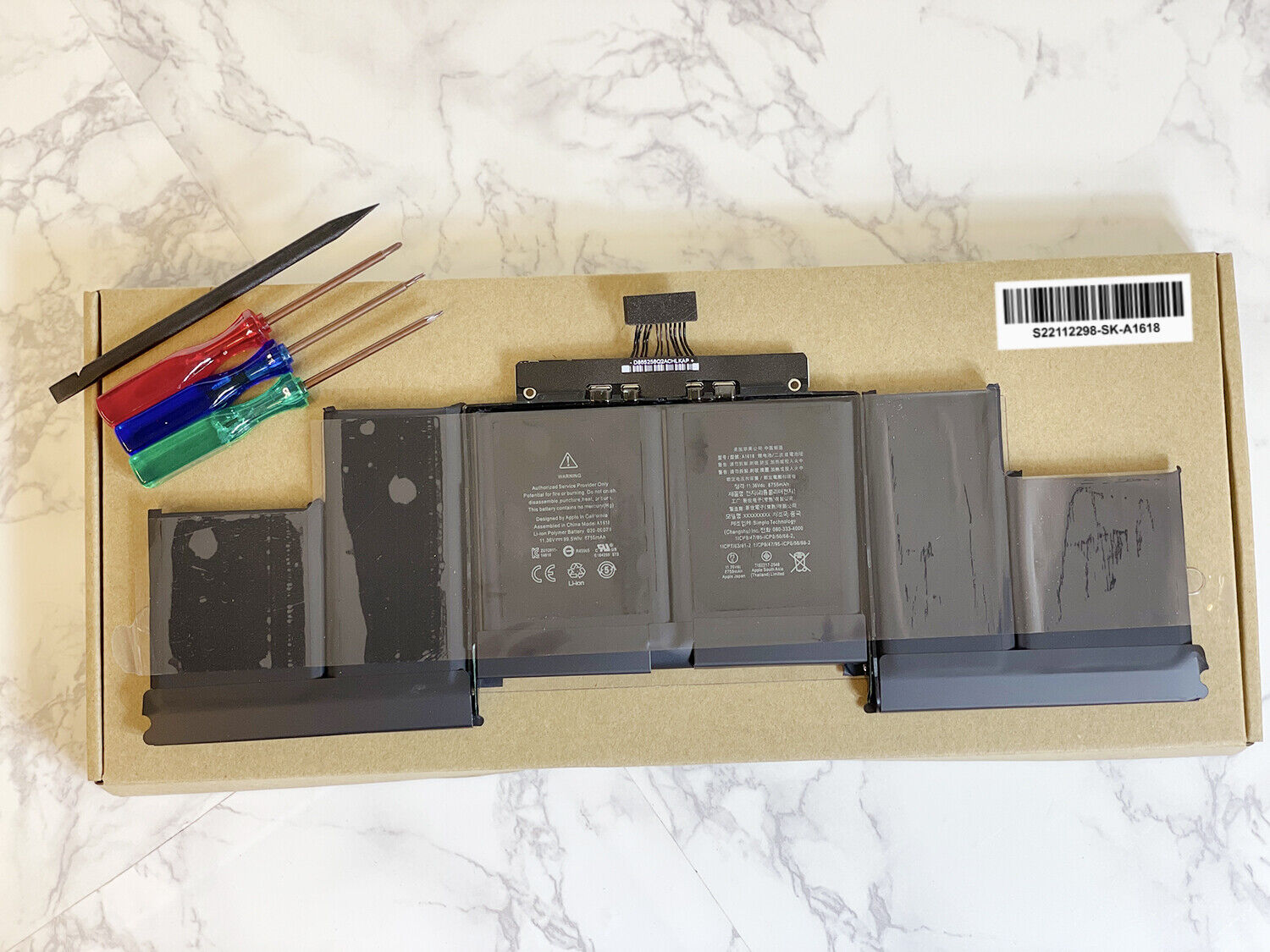 New Genuine A1618 Battery for Apple Macbook Pro 15" Retina A1398 EMC 2909 2910 Skyon A1618, A1618 Battery - фотография #5