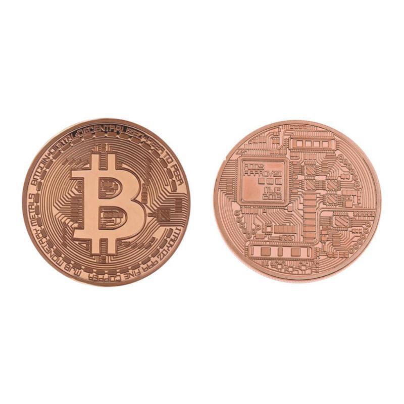 10Pcs Physical Bitcoin Coins Commemorative Rose Gold Plated Bit Coin Collectible Без бренда - фотография #6