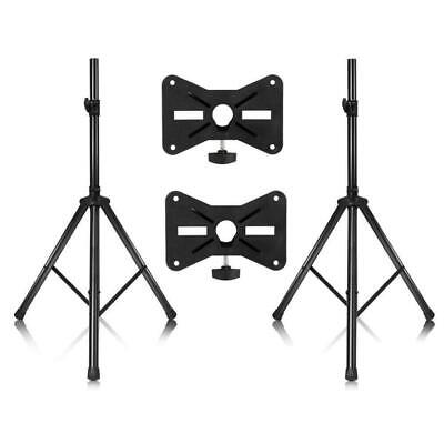 2 Two Pro Audio DJ PA Speaker Stands Tripod Pole Mount Adjustable Height Stand MCH Does Not Apply