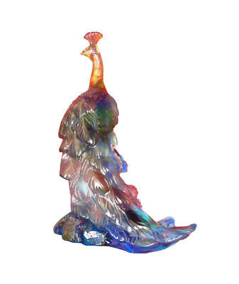 High Quality Chinese Crystal Glass Mix Color Peacock Statue WK2197 Без бренда - фотография #2