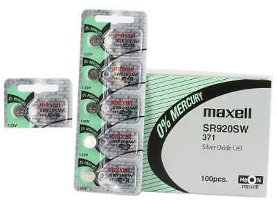 Maxell 371 SR920SW SR920 Silver Oxide Watch Batteries (10 Batteries) Maxell SR920SW - фотография #2
