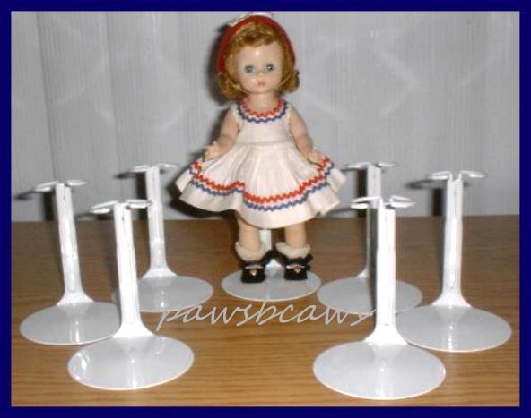 6 Kaiser Doll Stands for 8" Madame Alexander GINNY Riley U.S.SHIPS FREE  Kaiser 2001