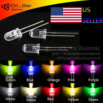 10colors 500pcs 5mm Led Diodes Water Clear Red Green Blue Yellow White Mix Kits ELE Does Not Apply