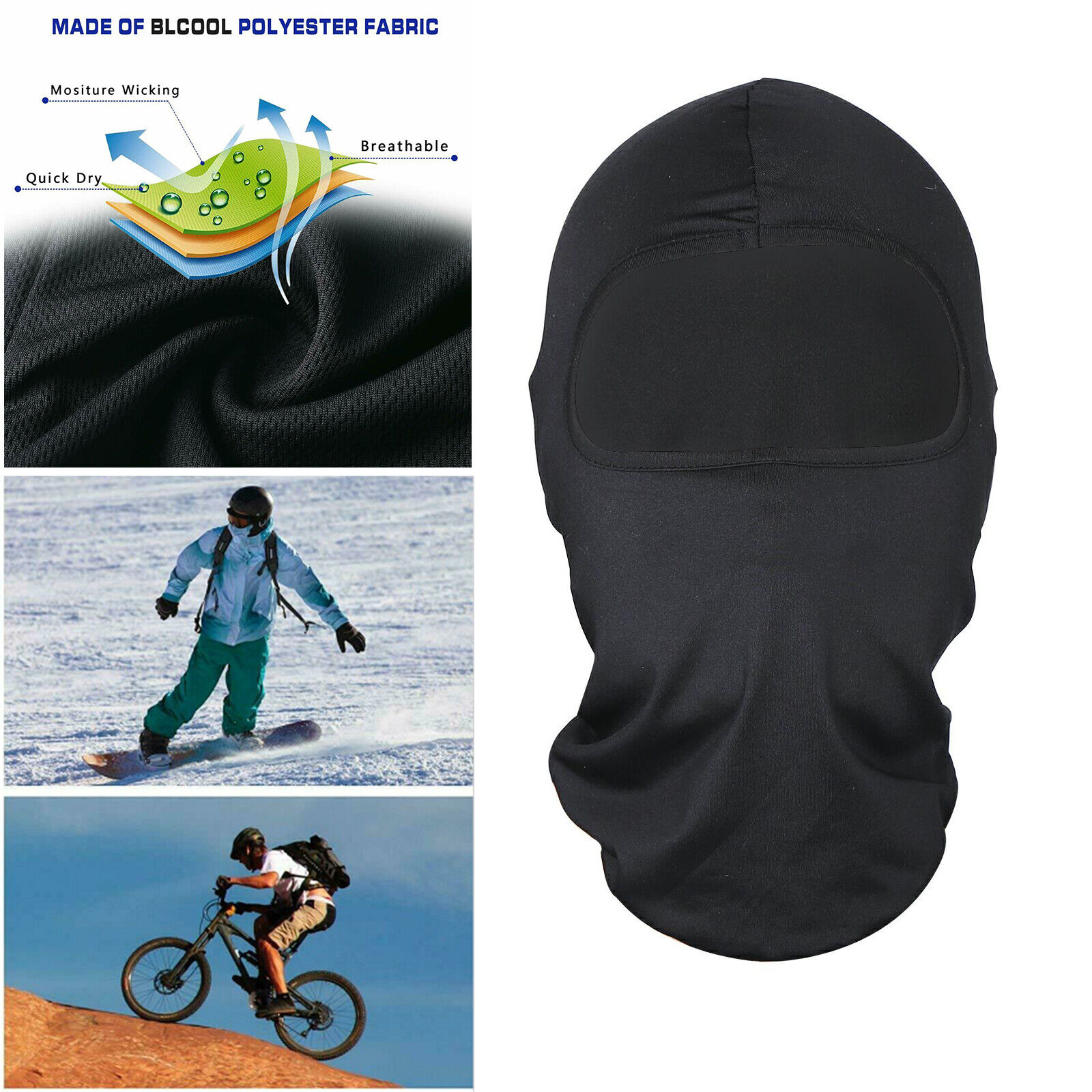  3 Pack Unisex Balaclava Full Face Mask Hat for Outdoor Airsoft Motorcycle Ski  Unbranded - фотография #3
