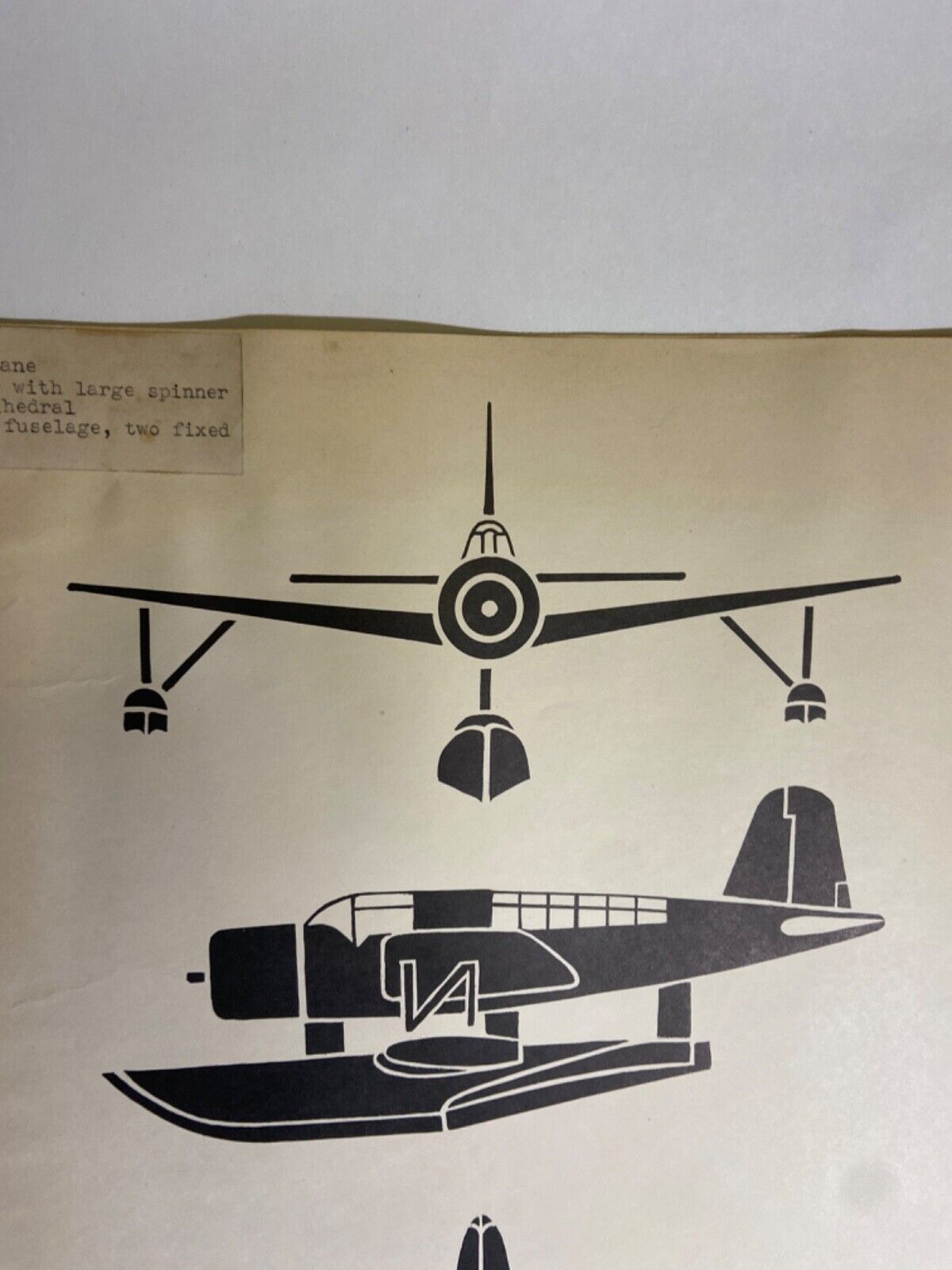 Vintage WWII Vought OS2U Kingfisher Observation Floatplane Recognition Poster Без бренда - фотография #6