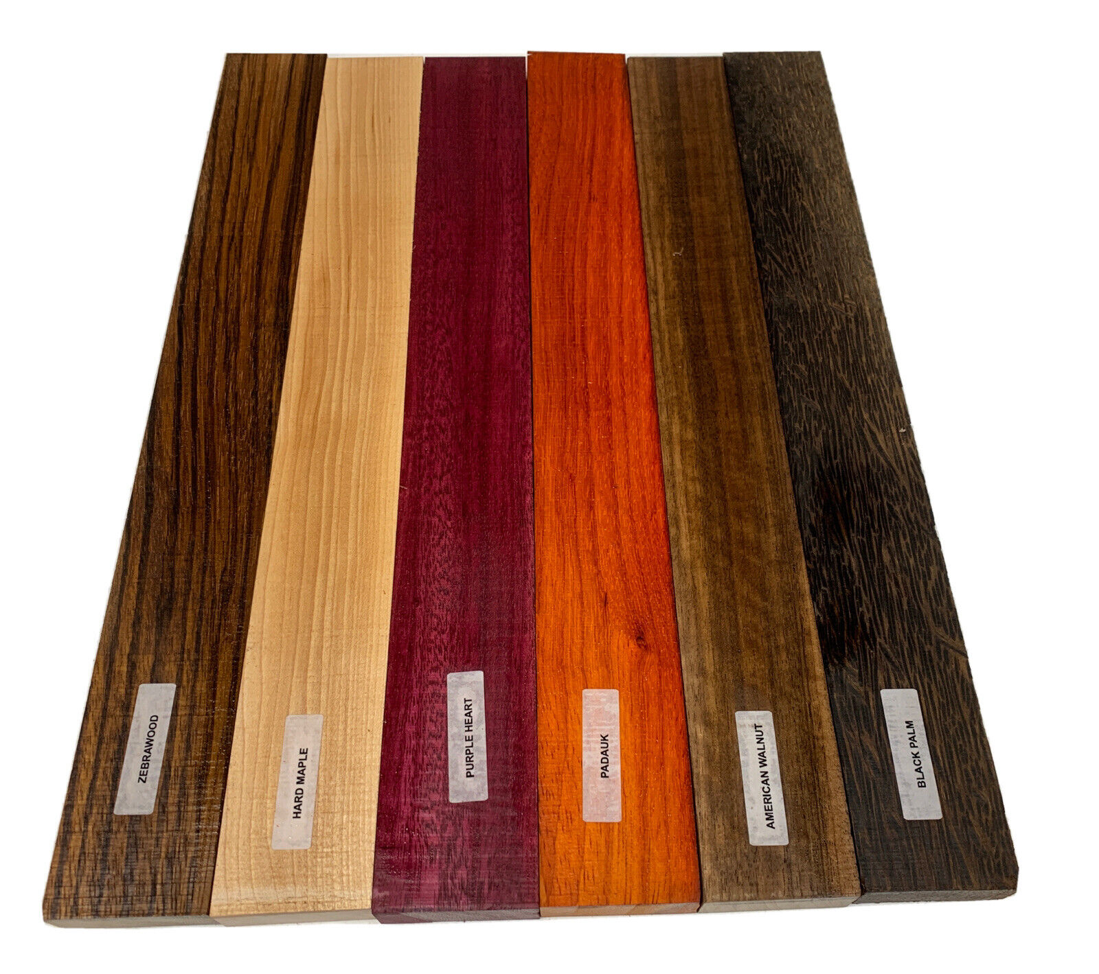 6 PACK COMBO, 6 Species,  Cutting Boards/Thin Dimensional Lumber 3/4" X 2" X 16" EXOTIC WOOD ZONE Does Not Apply