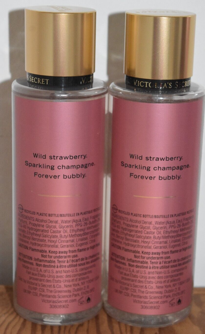 2 New Victoria's Secret Strawberries & Champagne Body Mist Lot Free Shipping VICTORIA'S SECRET 26546829 - фотография #4