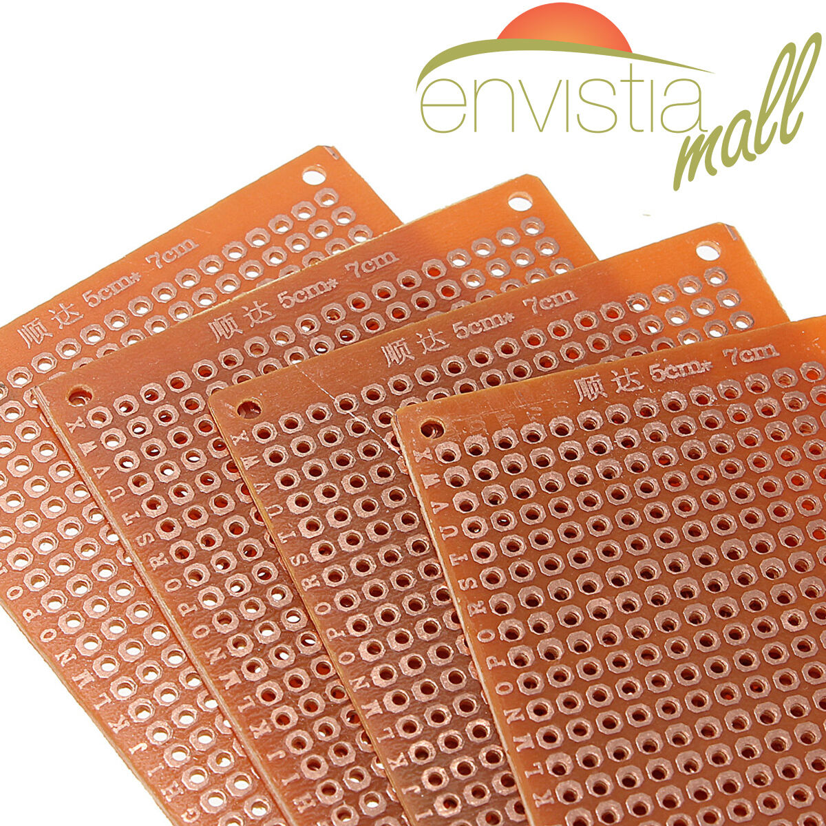 10 Pcs 5x7cm (2x3in) PCB Prototyping Perf Boards Breadboards Circuit Boards Envistia 5 * 7 CM Prototype PCB 10pcs - фотография #5