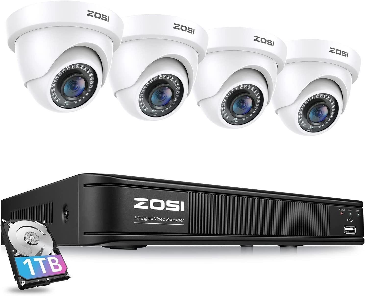 ZOSI 1080p Surveillance 8CH DVR Security Home Camera System 1TB HDMI IR Night ZOSI Does Not Apply - фотография #2