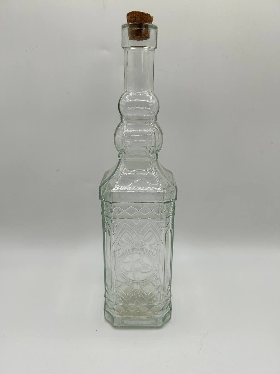 Set Of 5 Greenbrier Decanter Glass Bottles w/cork 12” x 3” Без бренда - фотография #3