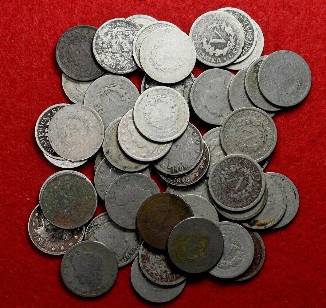1883-1912D 50 coin Liberty Nickel lot SUPER ROLL #2XXX1883 Без бренда - фотография #2