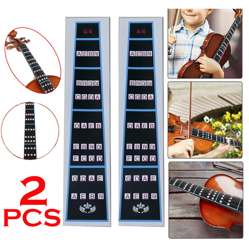 2pcs Violin Fiddle Finger Position Marker Tapes Fingerboard Stickers (4/4) Unbranded Does not apply