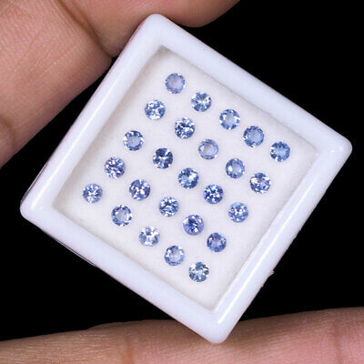 VVS 25 Pcs Natural Tanzanite 2.5mm Round Cut Top Quality Lusturous Gemstones Lot Selene Gems - фотография #8