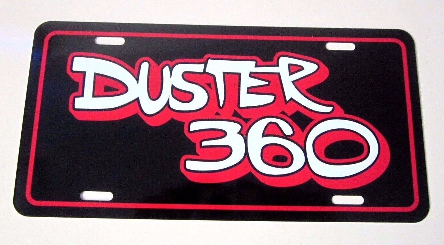 Black Plymouth DUSTER 360 license plate tag  1974 1975 1976 74 75 76 Без бренда Duster 360