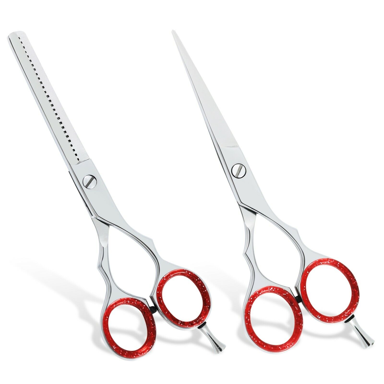 PROFESSIONAL BARBER HAIR CUTTING+THINNING SCISSORS BARBER SHEARS SET 6.5"  vertical int Does Not Apply