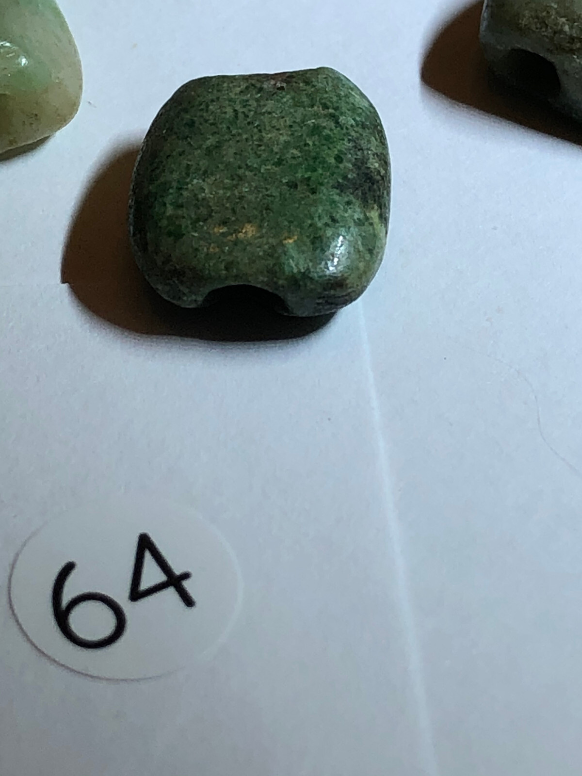  Pre Columbian Mayan Authentic Polished (6) Jade Tubular/ Flat Beads Tomb Finds Без бренда - фотография #4