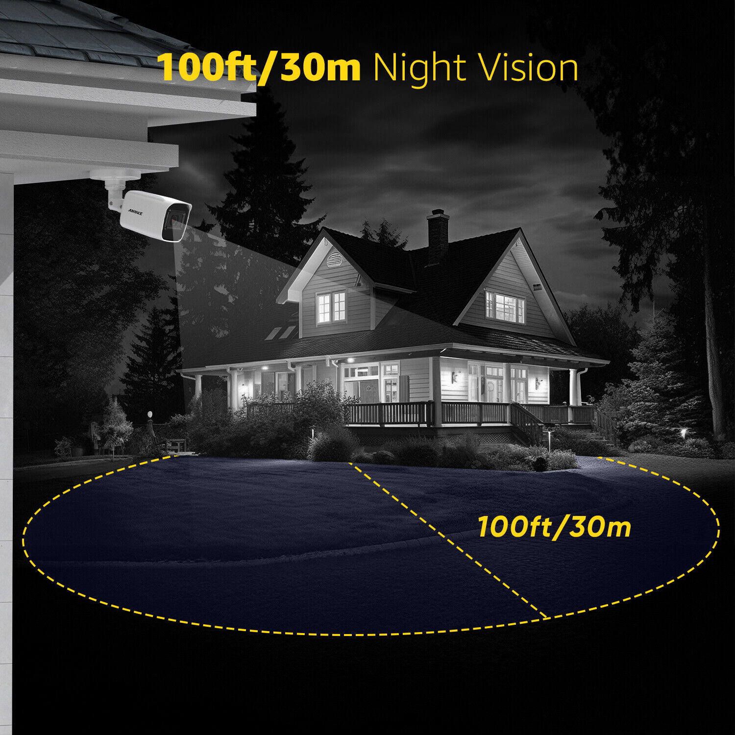 ANNKE 4PCS 4K 8MP Security Camera Outdoor EXIR Night Vision for DVR CCTV System ANNKE AU-KCR1BL0402 - фотография #4
