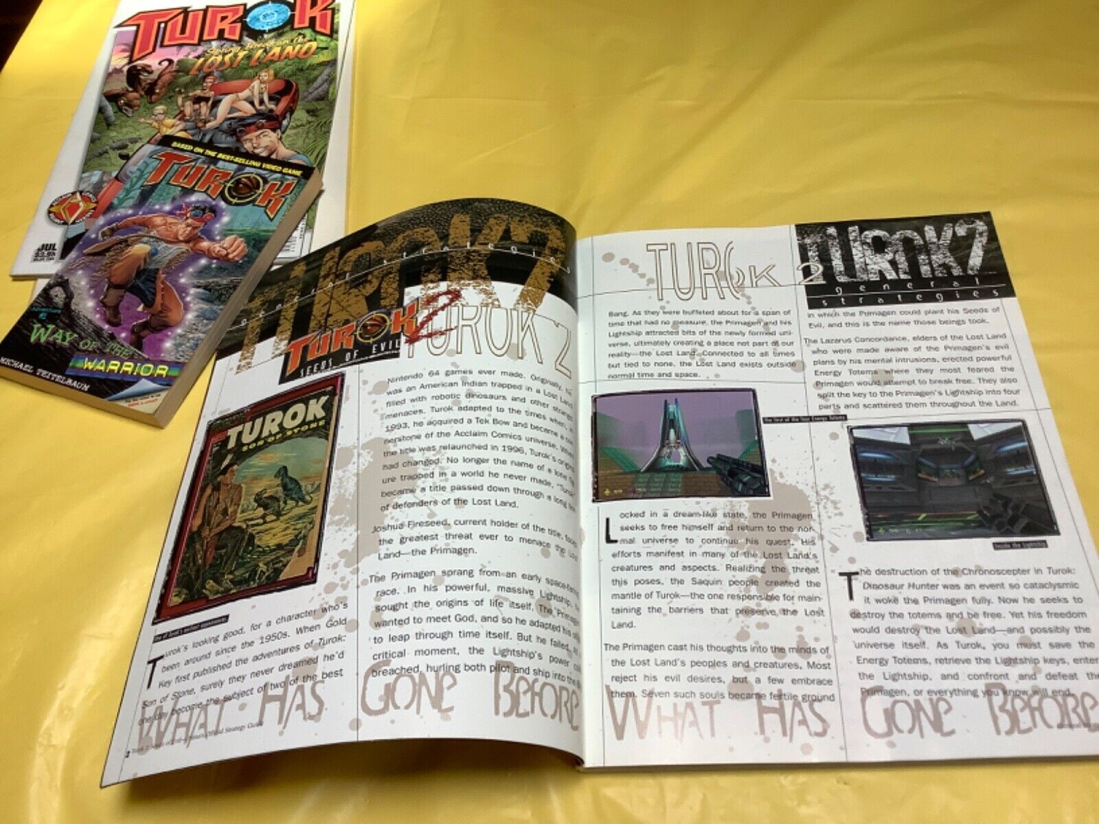 Vintage Turok Seeds of Evil Strategy Guide Plus Turok Paperback plus Turok Comic Prima Games - фотография #6