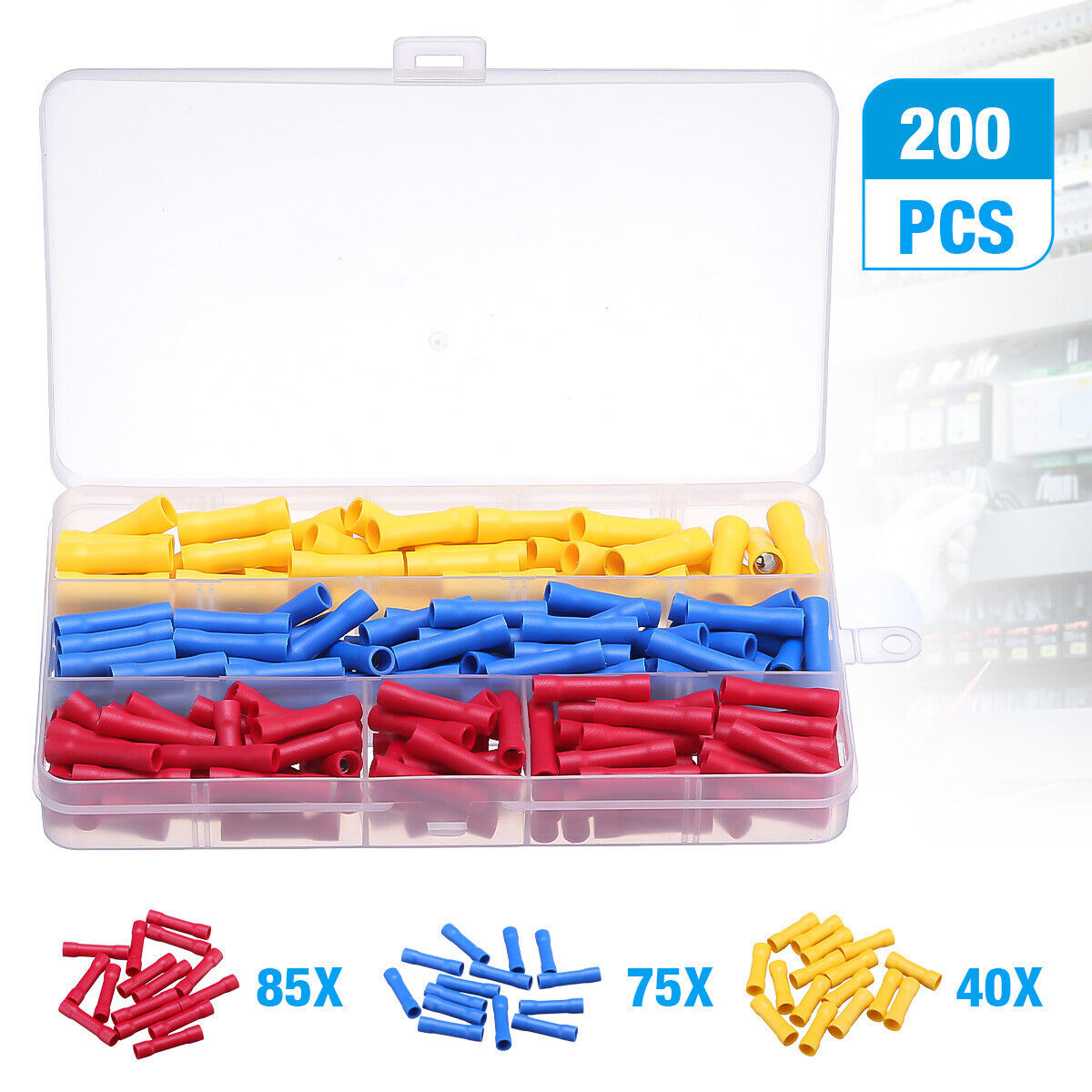 200PCS Insulated Straight Electrical Wire Butt Connectors Crimp Splice Terminals Unbranded Does not Apply - фотография #3