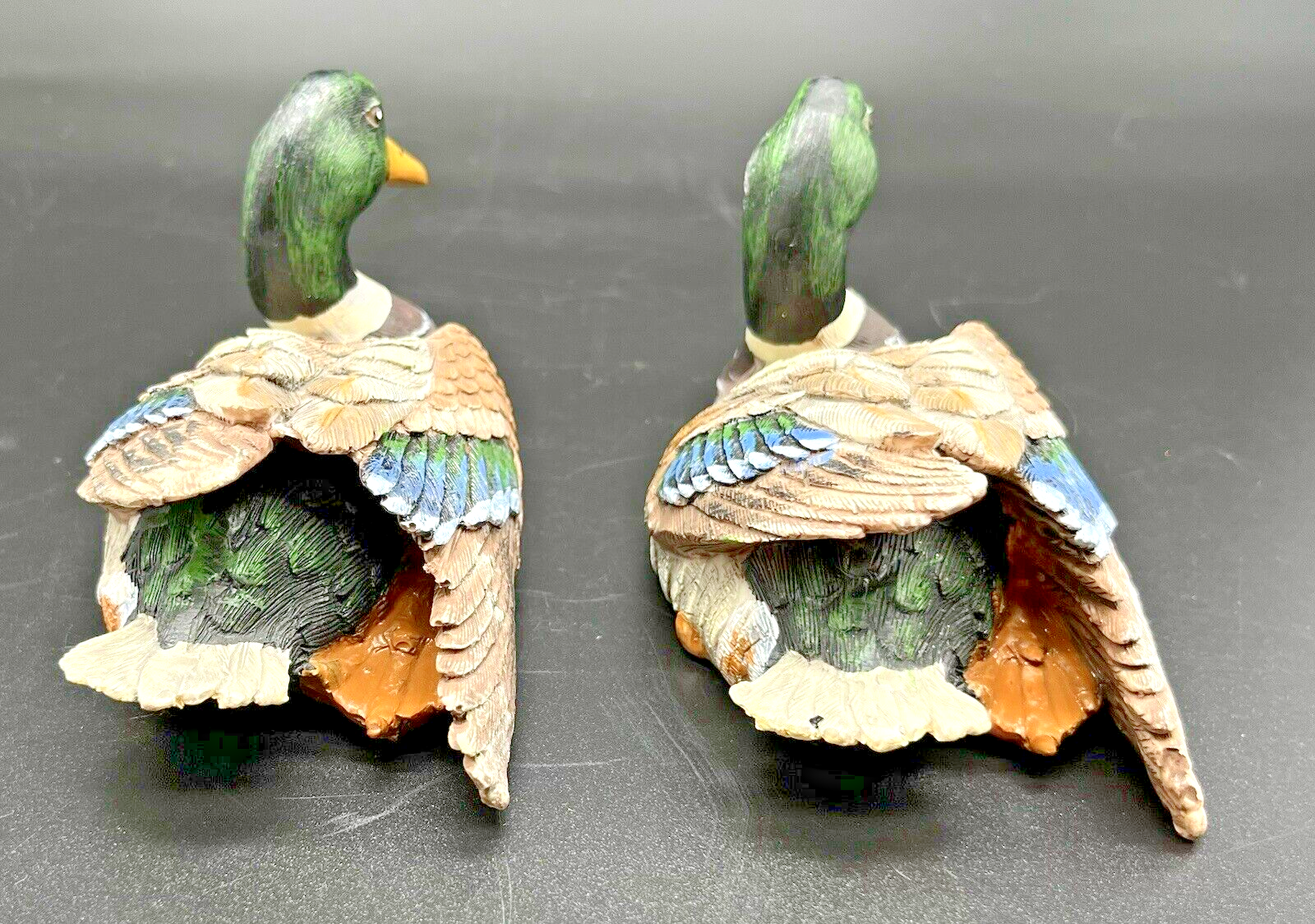 Set of 2 MALLARD DUCK Mini Resin Figurines ~2 1/4"T x 5"L Duck - фотография #7