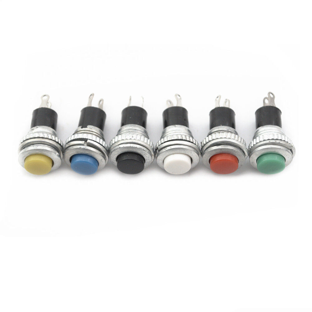 24pcs Momentary Push Button Switch Horn 10mm Doorbell Car 6Color Unbranded Does Not Apply