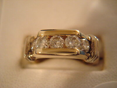 14K yg Bride & Groom Diamond Wedding Ring Set - 2ctw. - 19.5 grams tot. (#Tc21) Unknown Makers Mark - фотография #6