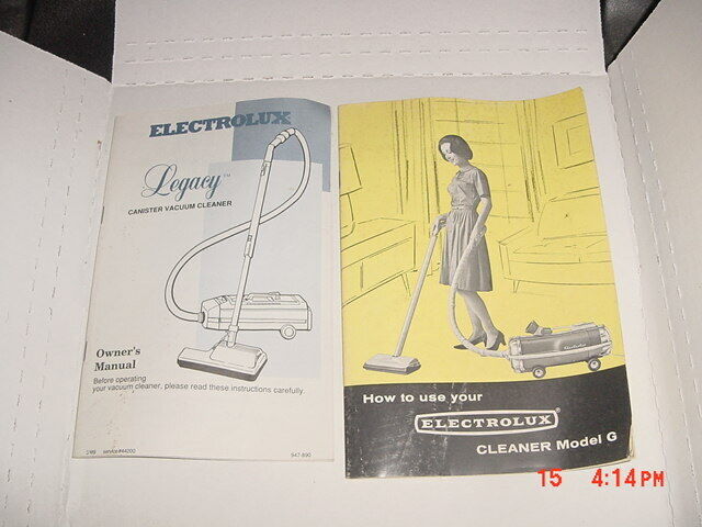 1964 & 1989 Electrolux Model G/Legacy Vacuum Manual Vintage - Lot of 2 Electrolux Model G