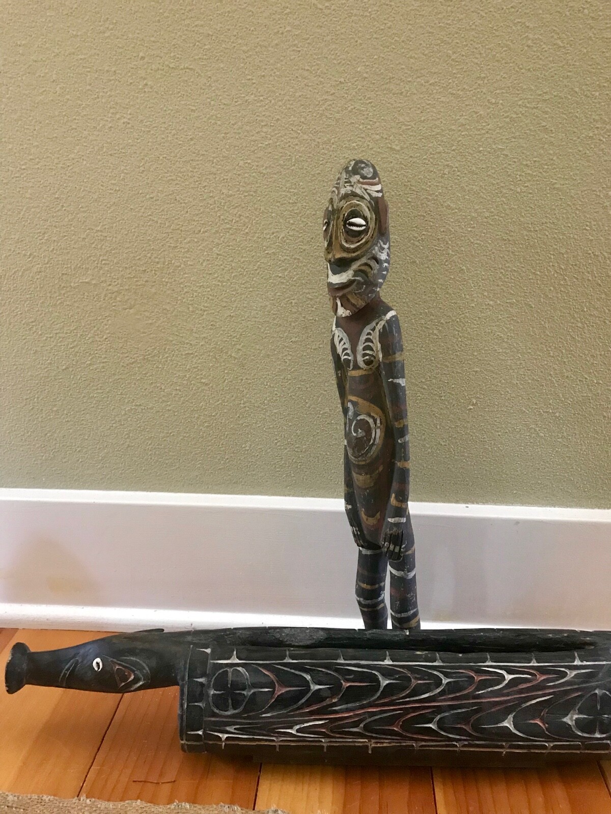 TWO Ethnographic Oceania New Guinea carvings Без бренда - фотография #8