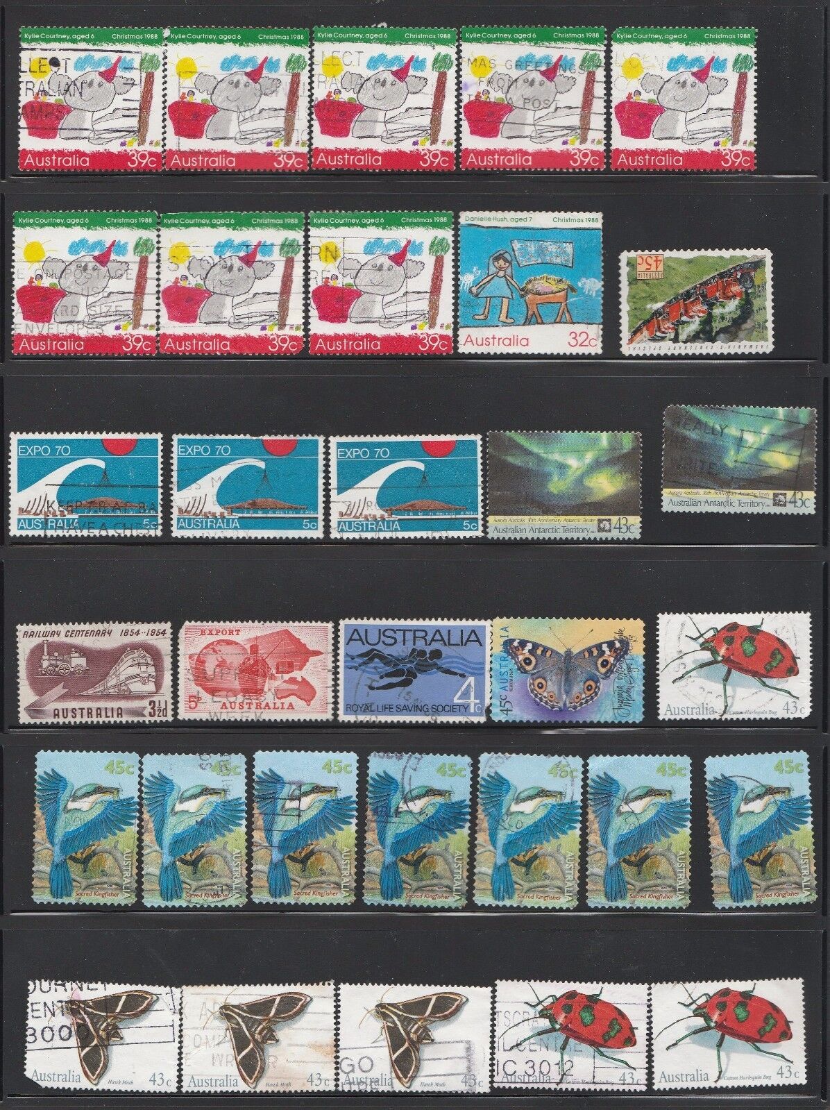 AUSTRALIA – COLLECTION OF 157 HIGH VALUES USED STAMPS FREE SHIPPING Без бренда - фотография #3