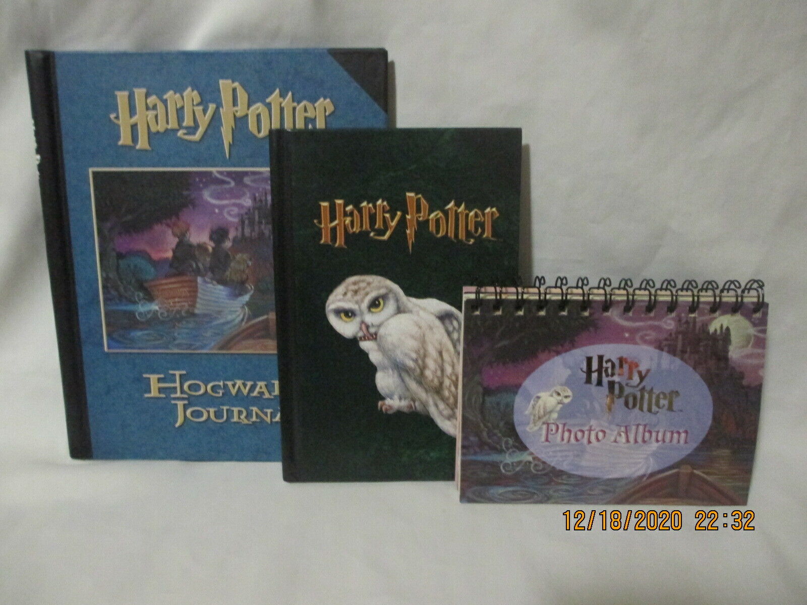Harry Potter Photo Album Blank book Hogwarts Journal 2000 lot of 3 Warner Bros.