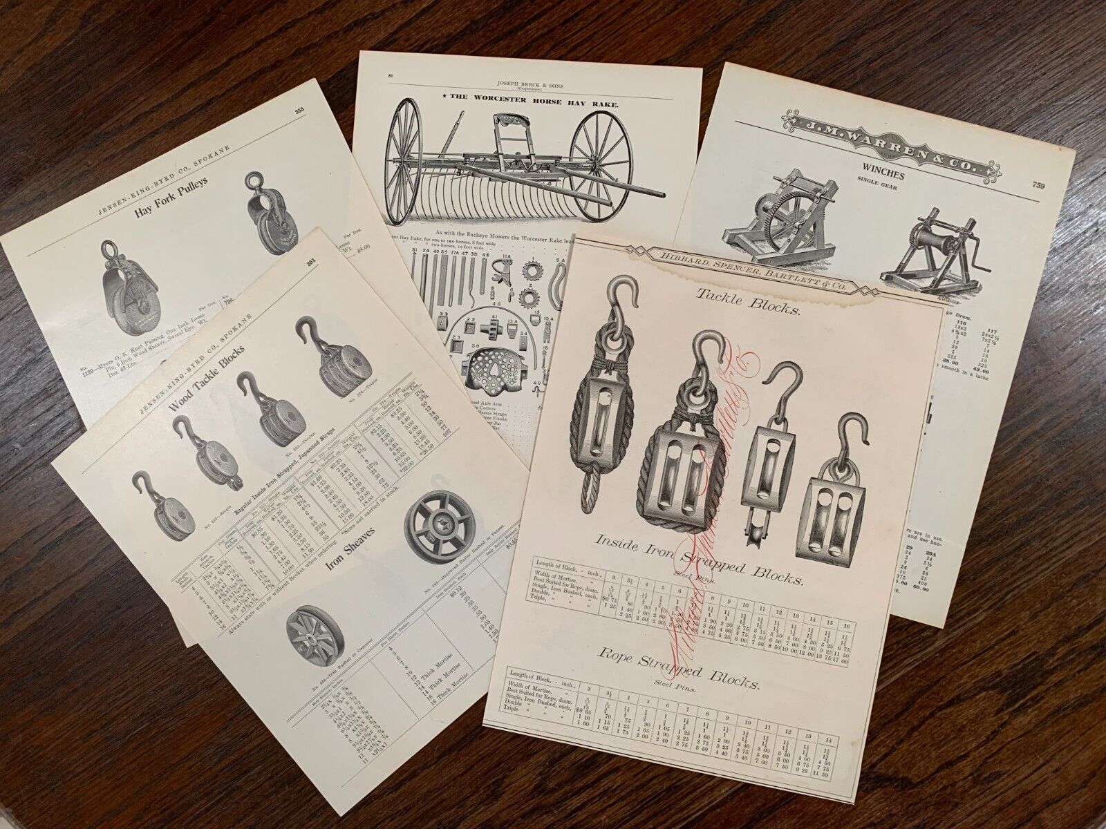 Vintage Farm/Tool/Hardware Catalog Pages-lot of 5-likely late 1800s-early1900s Без бренда