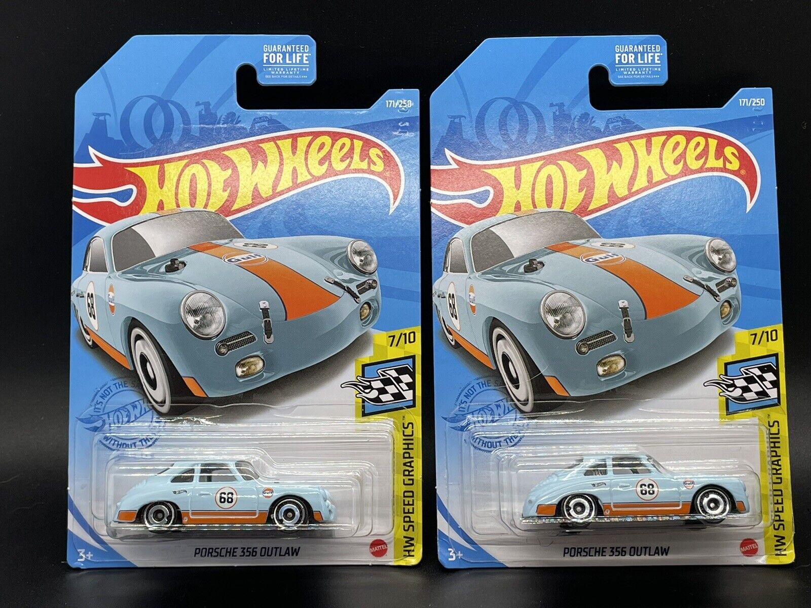 2021 Hot Wheels Porsche 356 Outlaw (Blue/Orange GULF) HW Speed Graphics Lot of 2 Hot Wheels Porsche 356 Outlaw